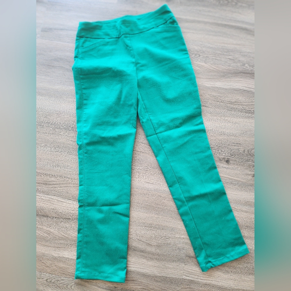 Green Croft and Borrow Slacks stretchy waist band